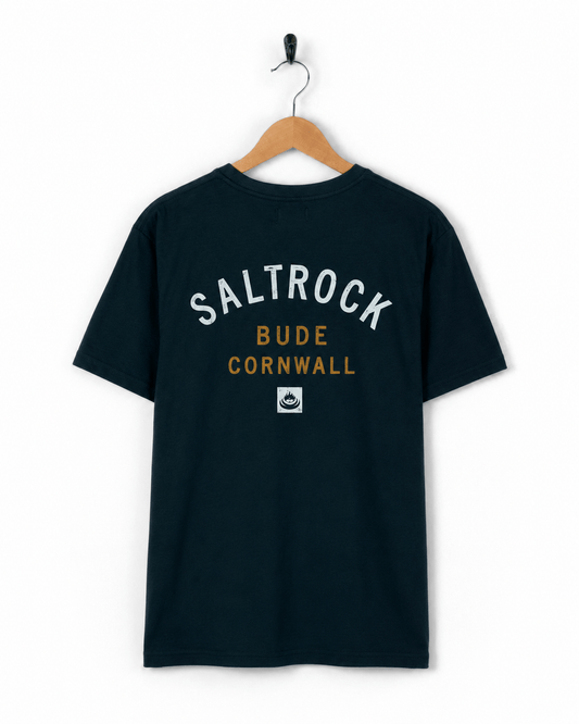 Bude Mens Location T-Shirt in Blue