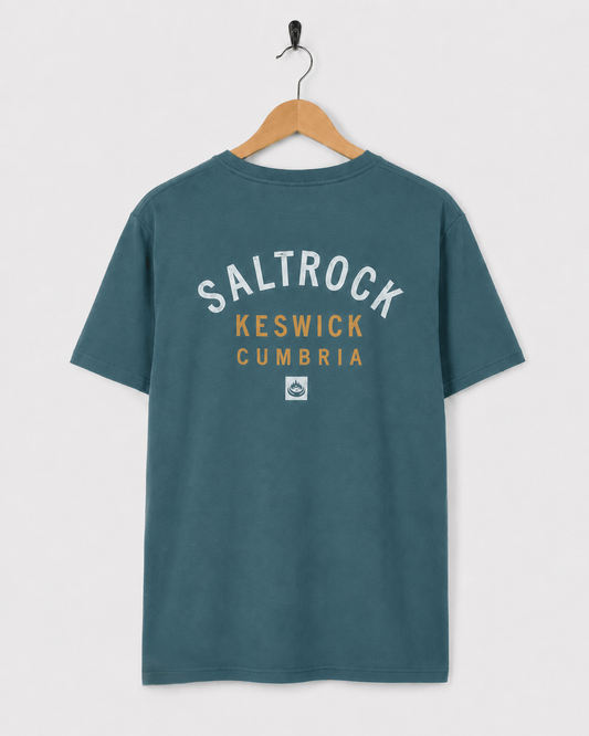 Keswick Mens Location T-Shirt in Teal