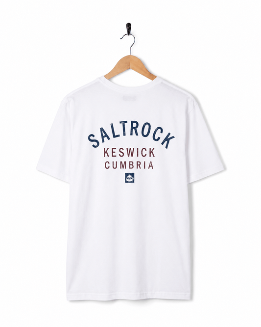 Keswick Mens Location T-Shirt in White