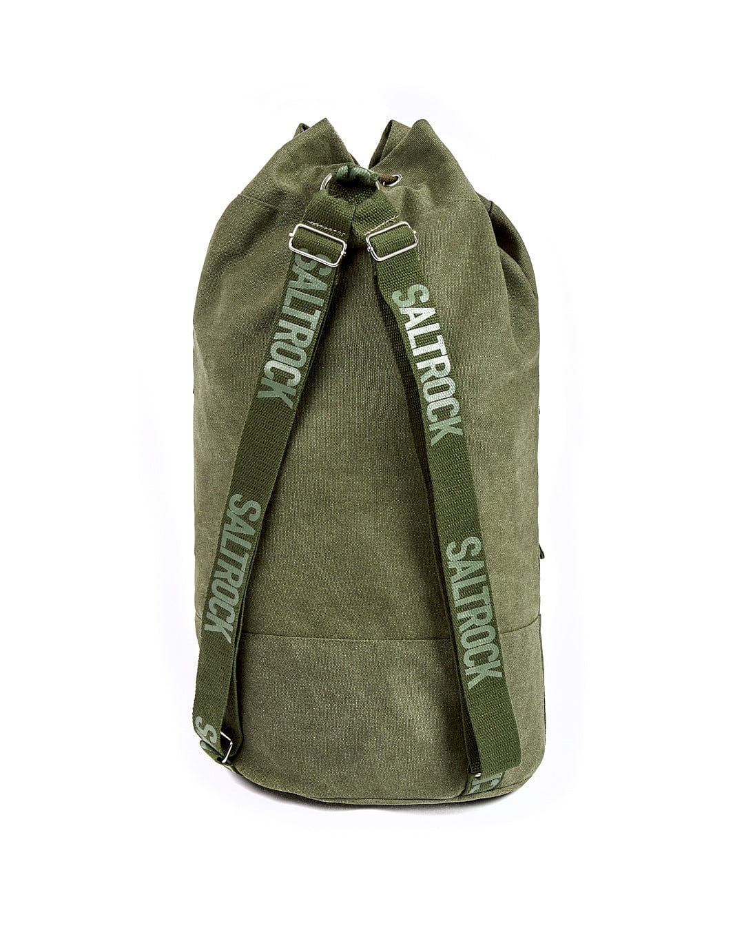 A Saltrock Dockyard - Duffle Bag - Dark Green with a strap on it.