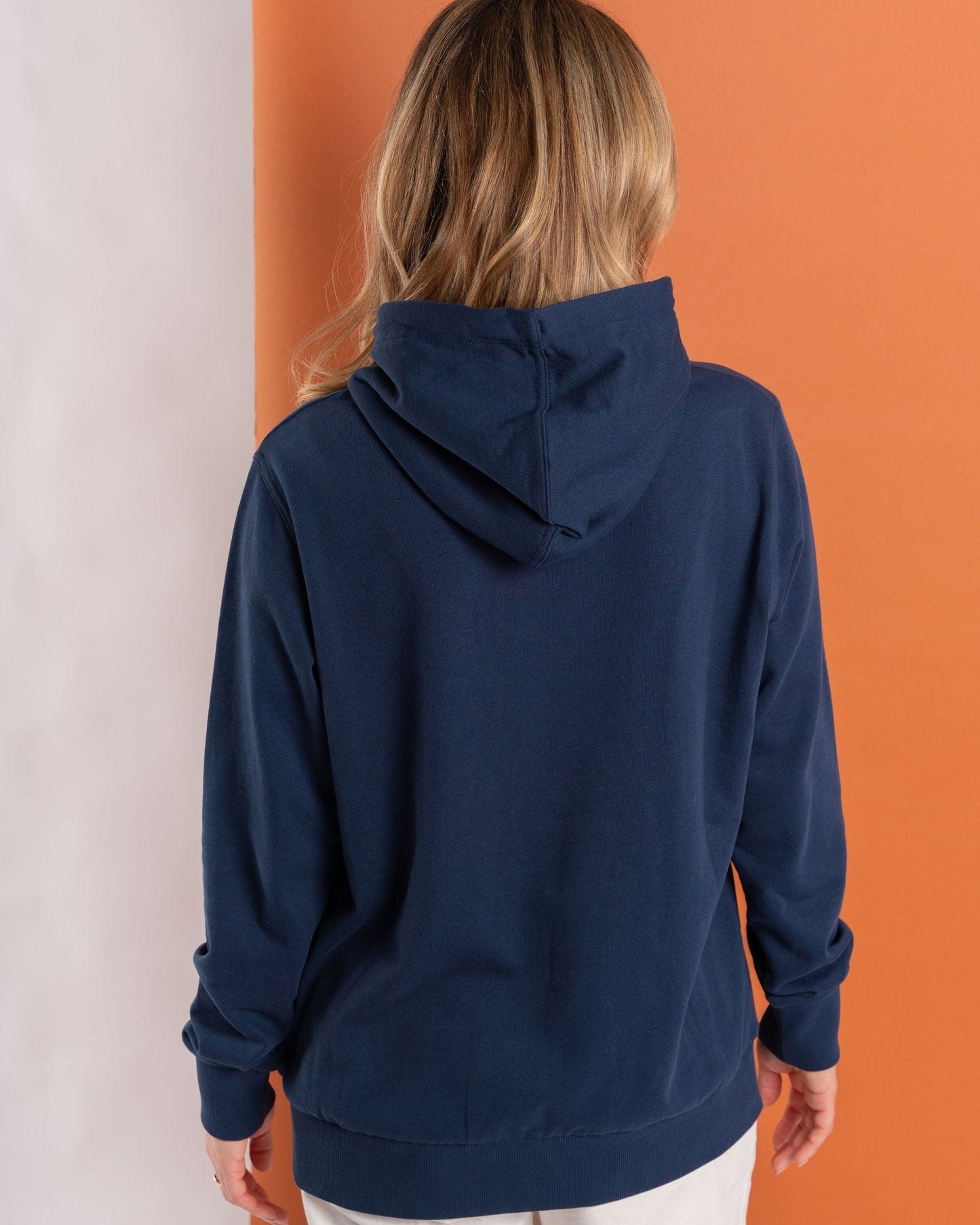Ocean Stripe - Womens Pop Hoodie - Blue