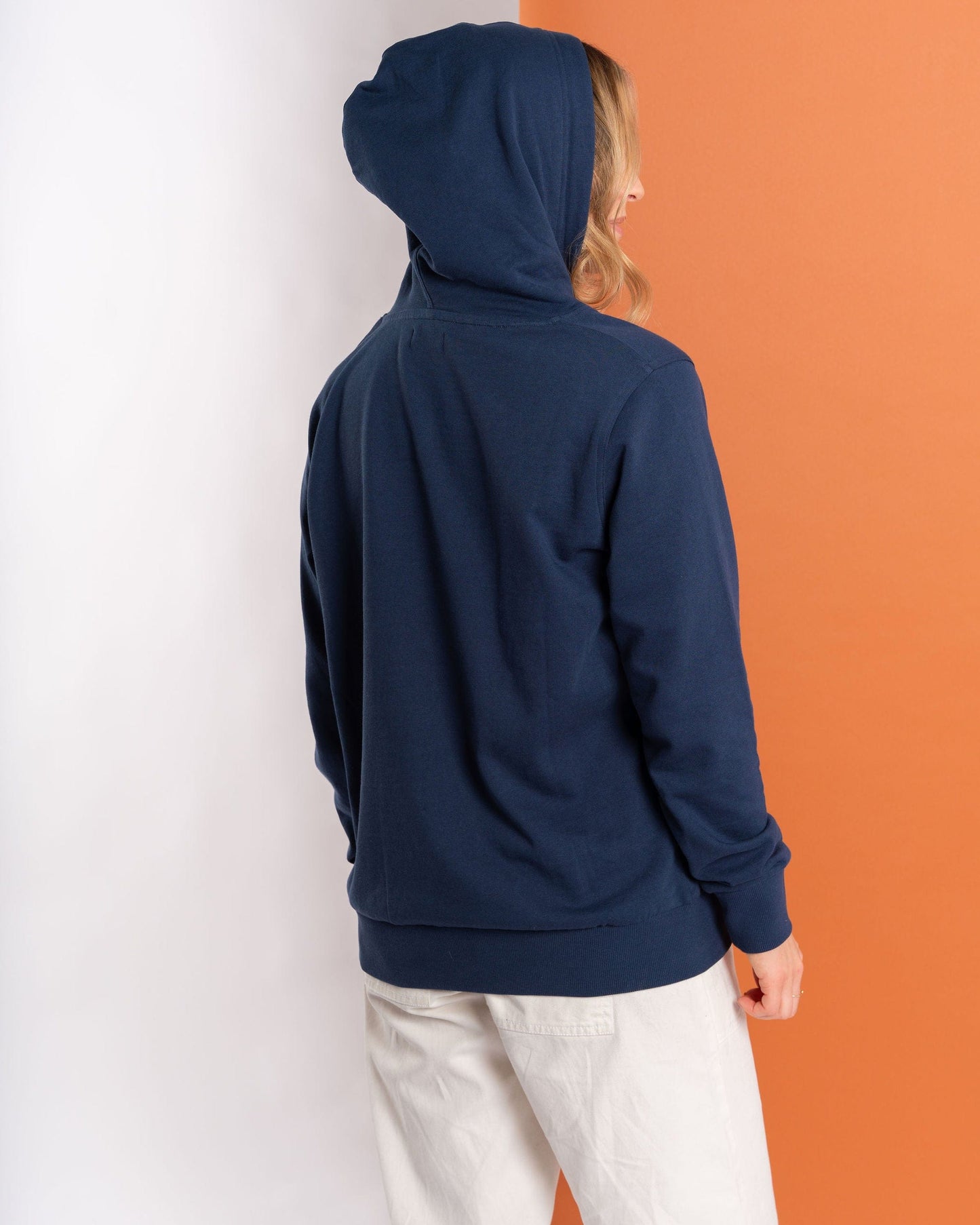 Ocean Stripe - Womens Pop Hoodie - Blue