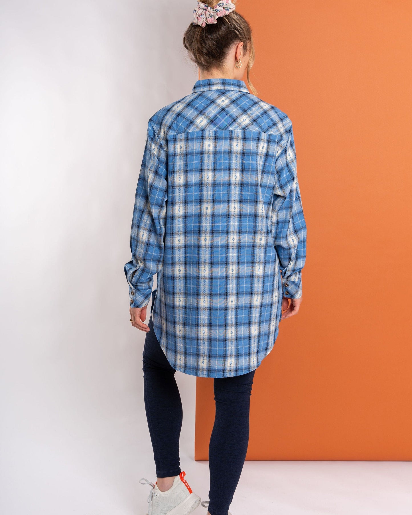 Roxanne - Womens Longline Shirt - Blue