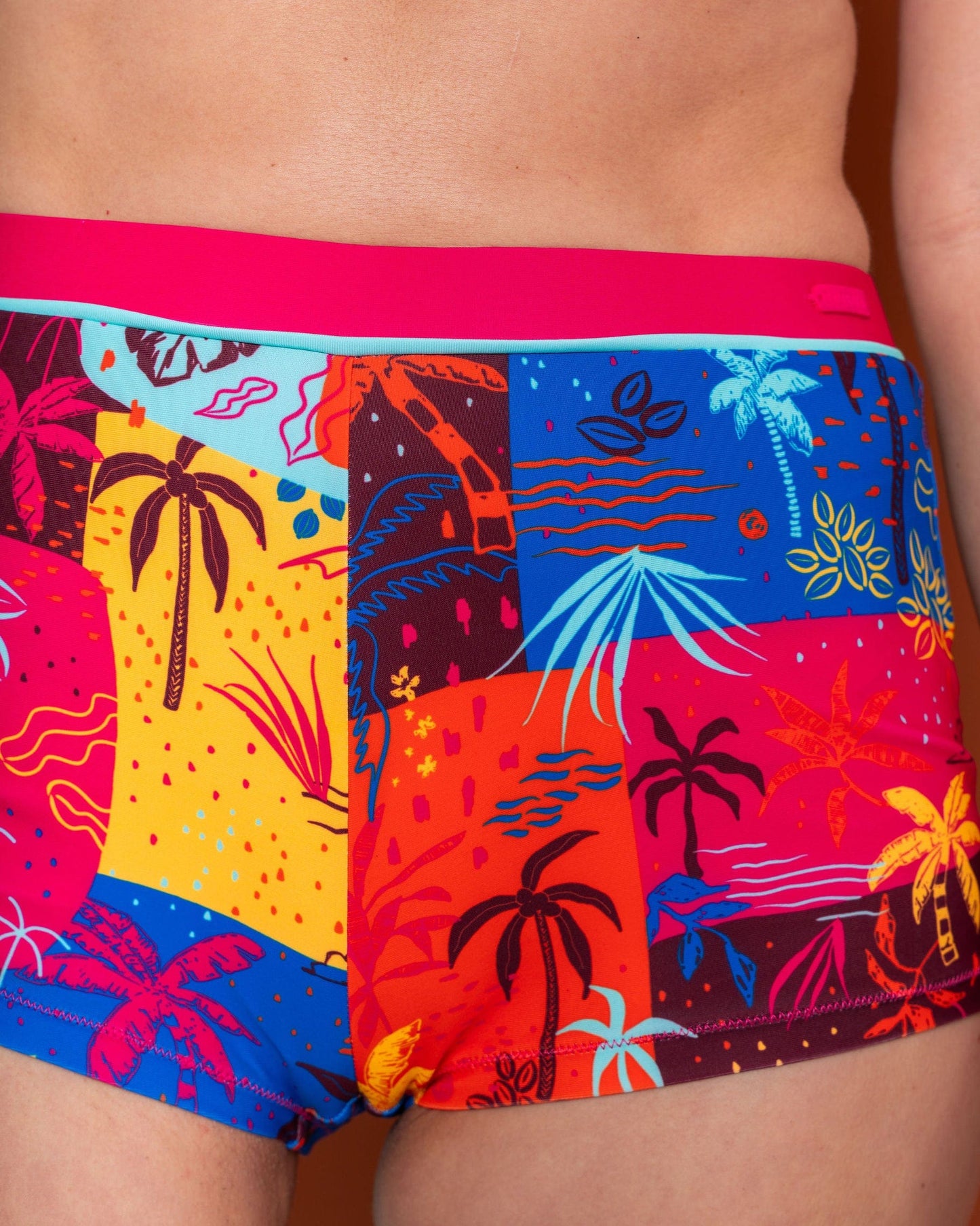 Palm Block - Womens Swim Shorts - Multi