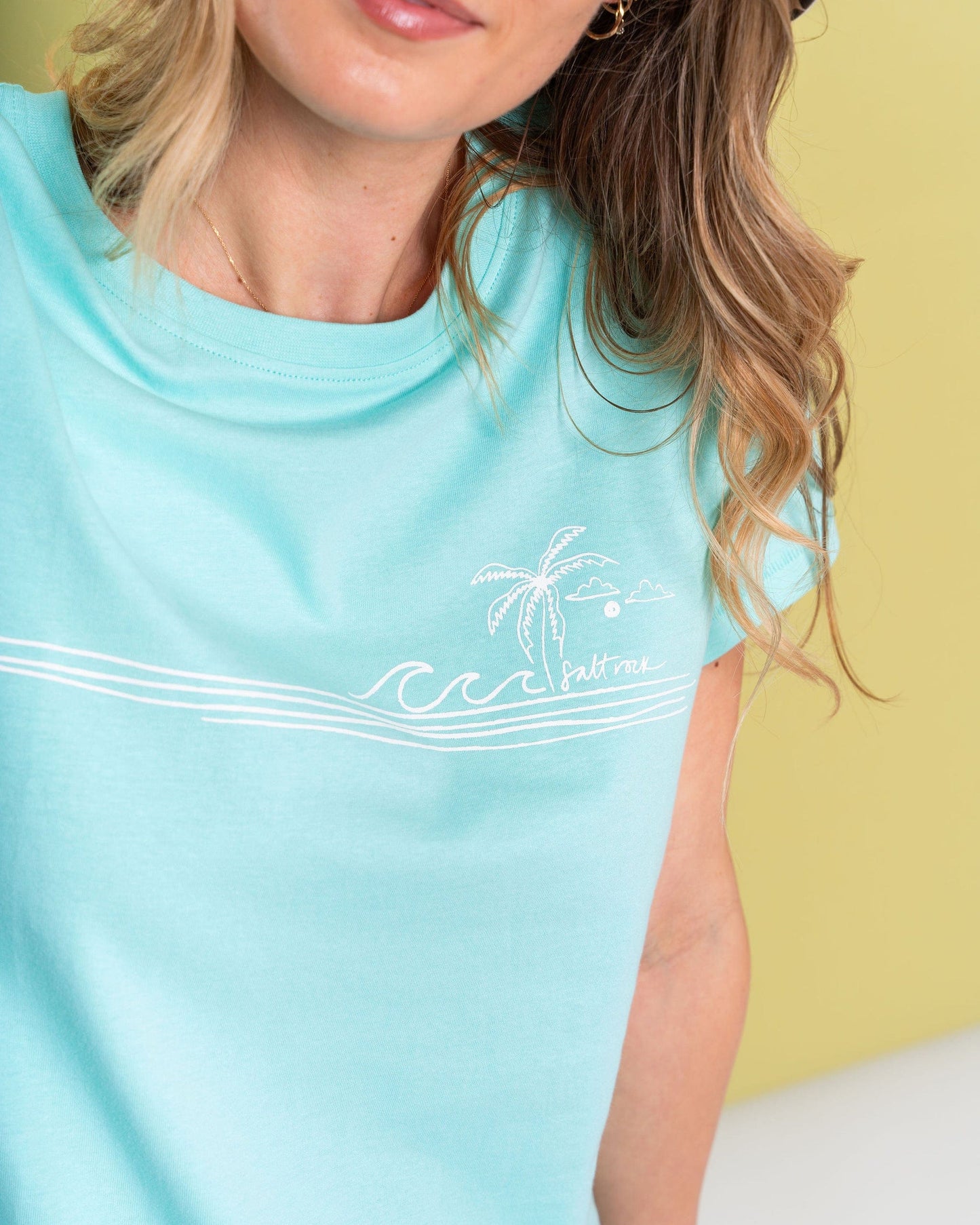Ocean Stripe - Womens Short Sleeve T-Shirt - Blue
