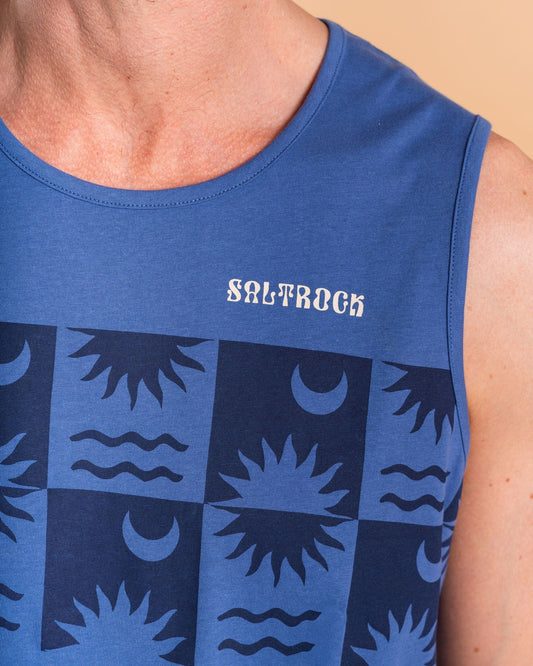 Equinox Stripe - Mens Vest - Blue