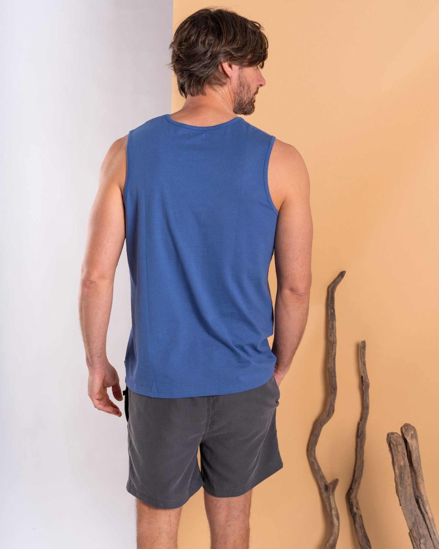 Equinox Stripe - Mens Vest - Blue