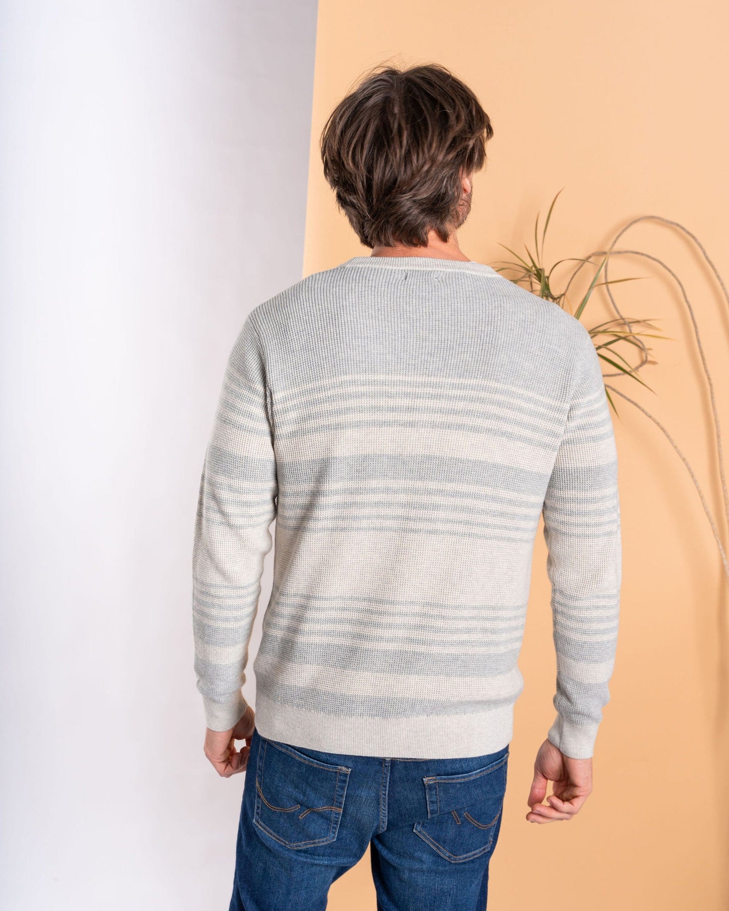 Heddon Mens Knitted Jumper in Cream