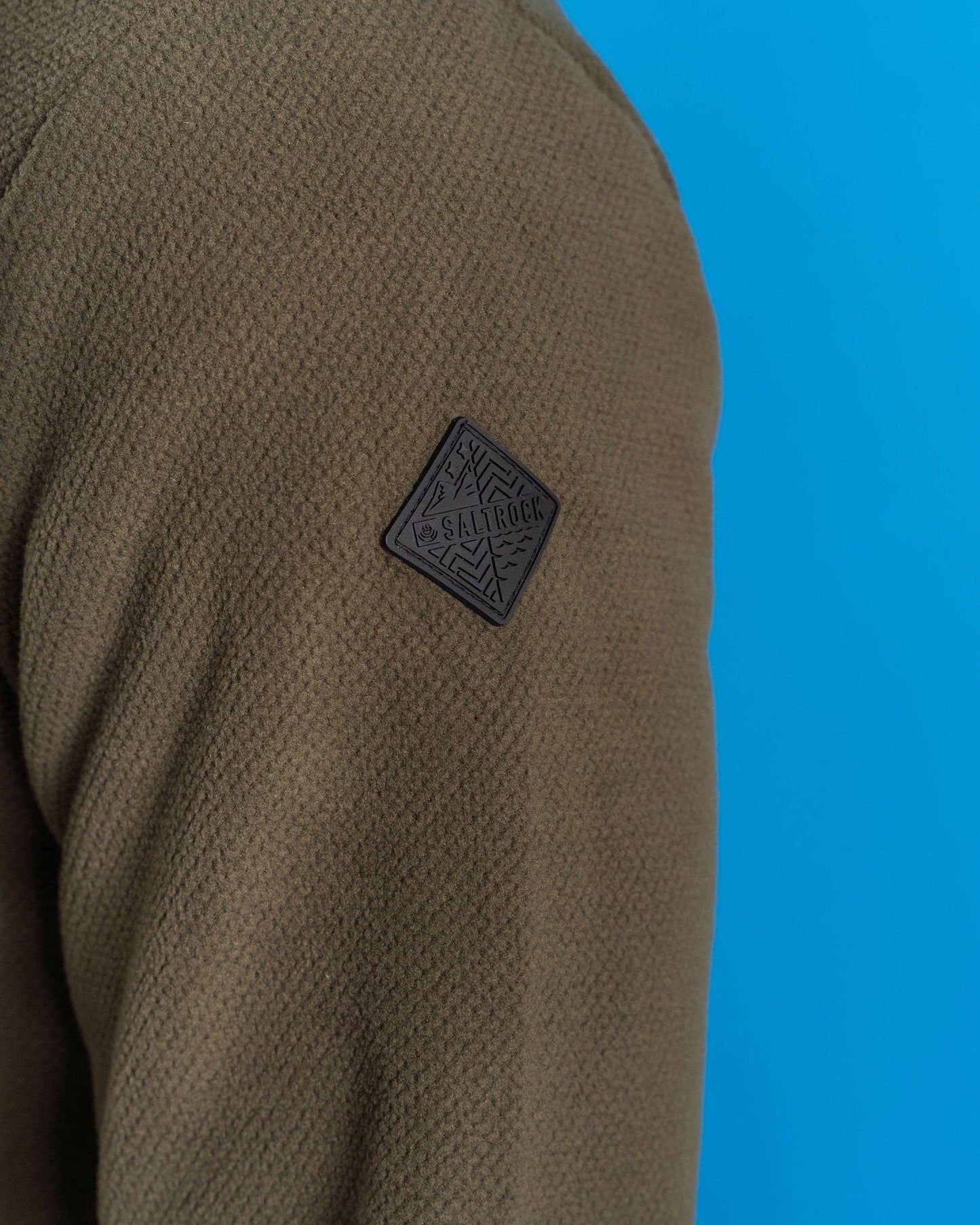 Theo Mens 1/4 Neck Recycled Fleece in Green