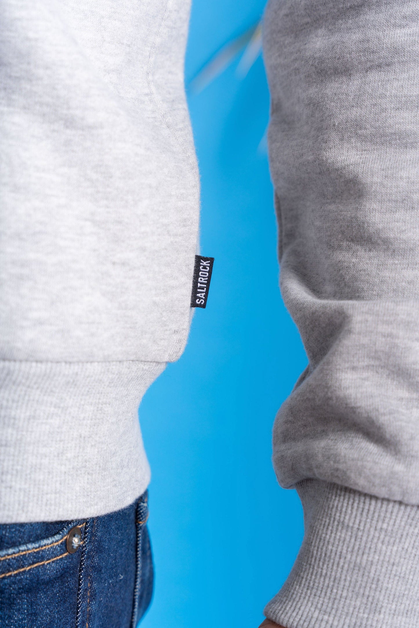 Saltrock Original - Mens Fur Lined Zip Hoodie - Grey