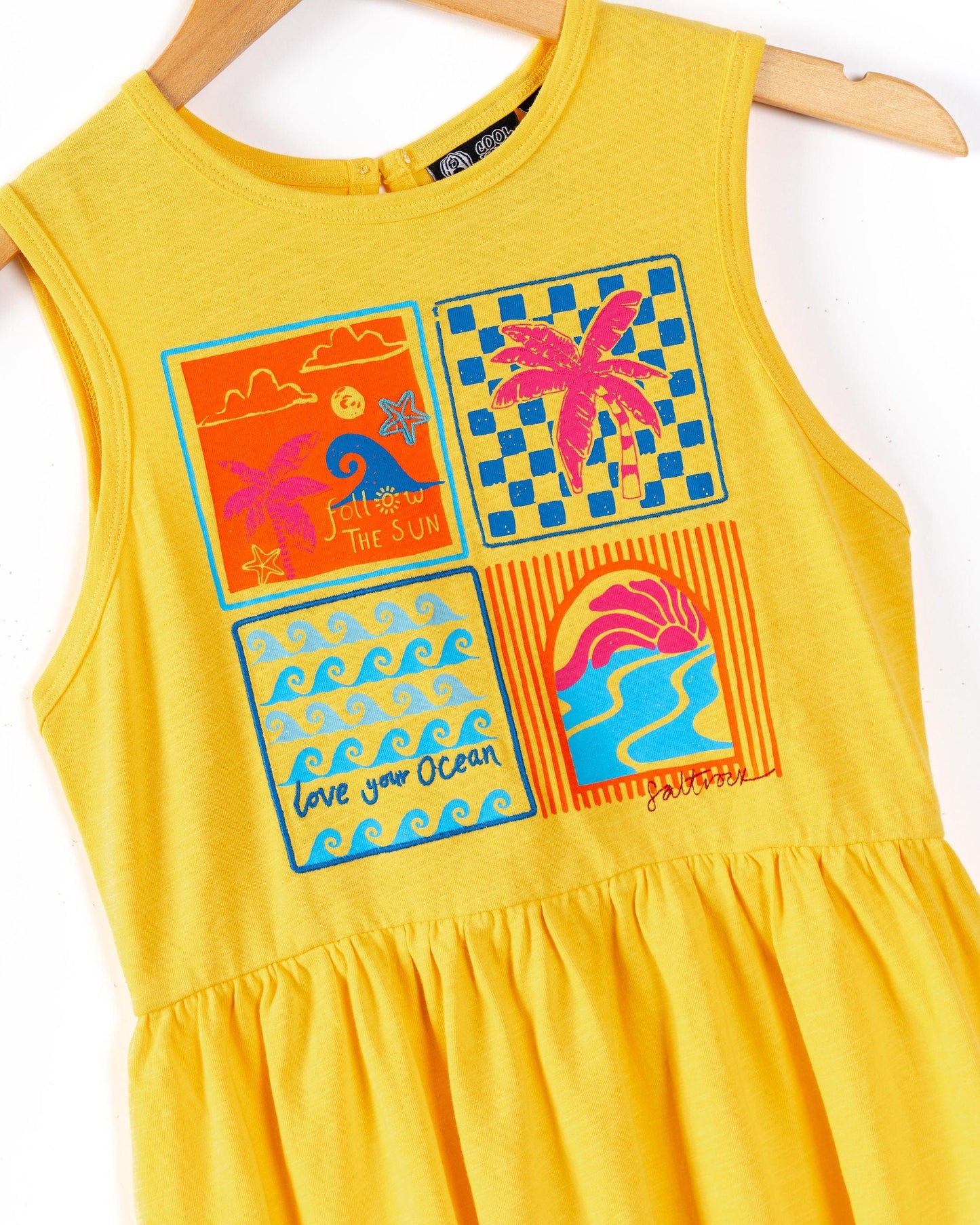 Vacay - Kids Dress - Yellow
