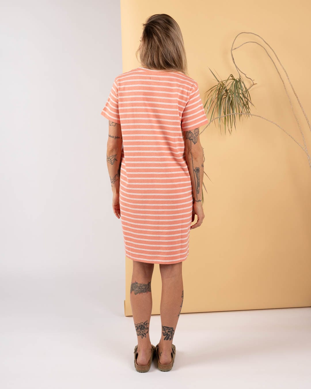 Jesa - Womens T-Shirt Dress - Coral