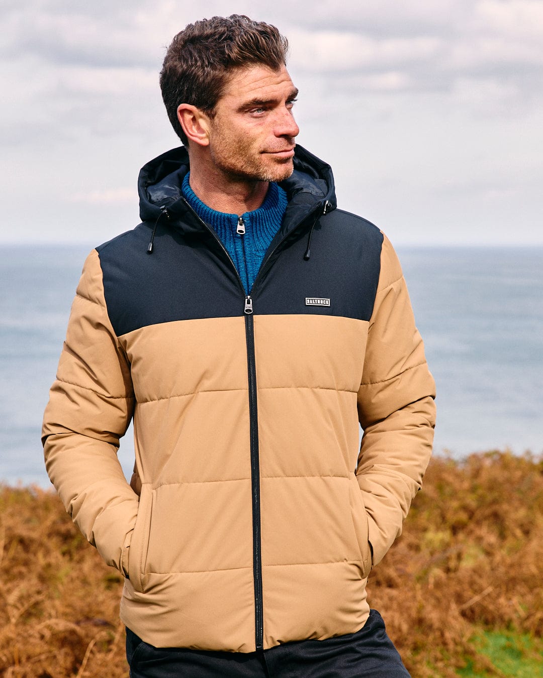 Dune Mens Padded Jacket in Brown