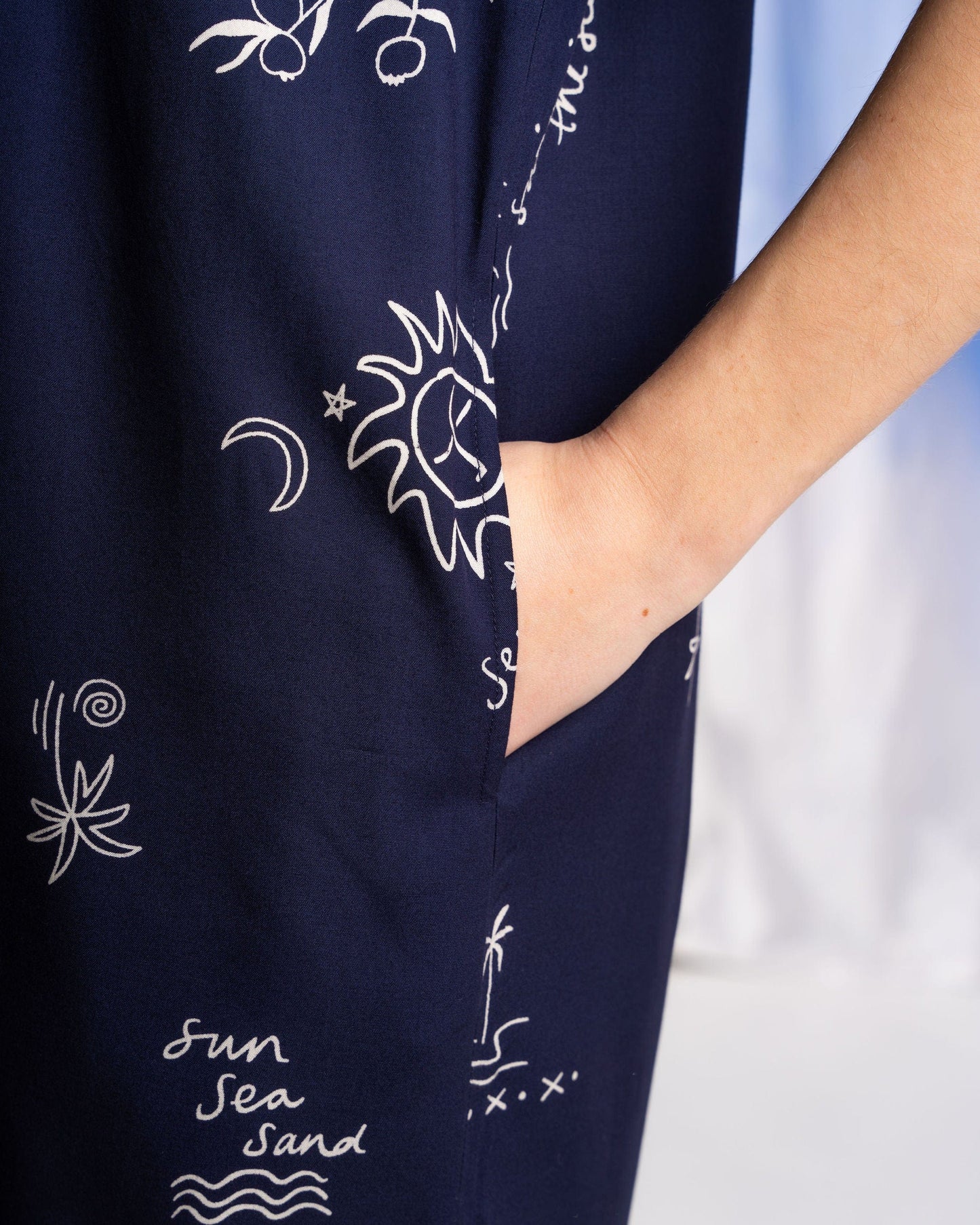 Serenity - Womens Shirt Dress - Blue