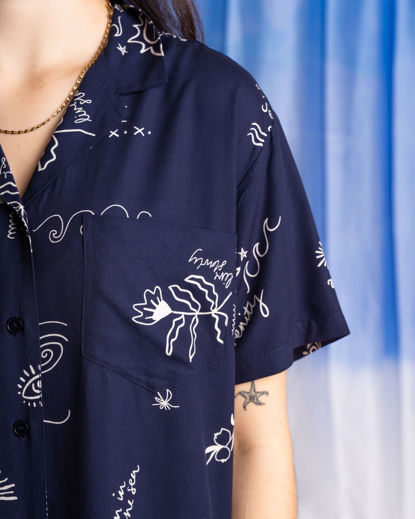 Serenity - Womens Shirt Dress - Blue