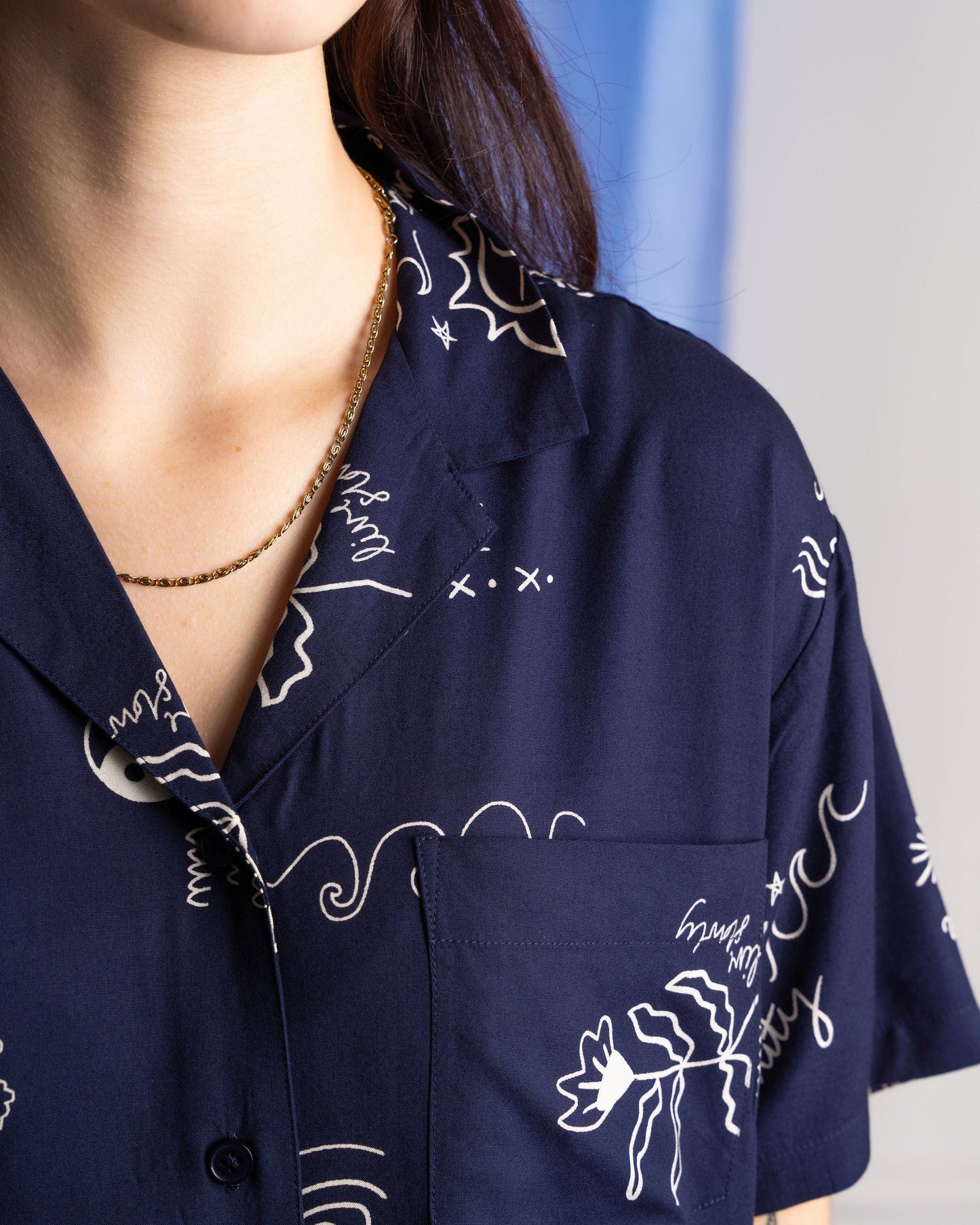 Serenity - Womens Shirt Dress - Blue
