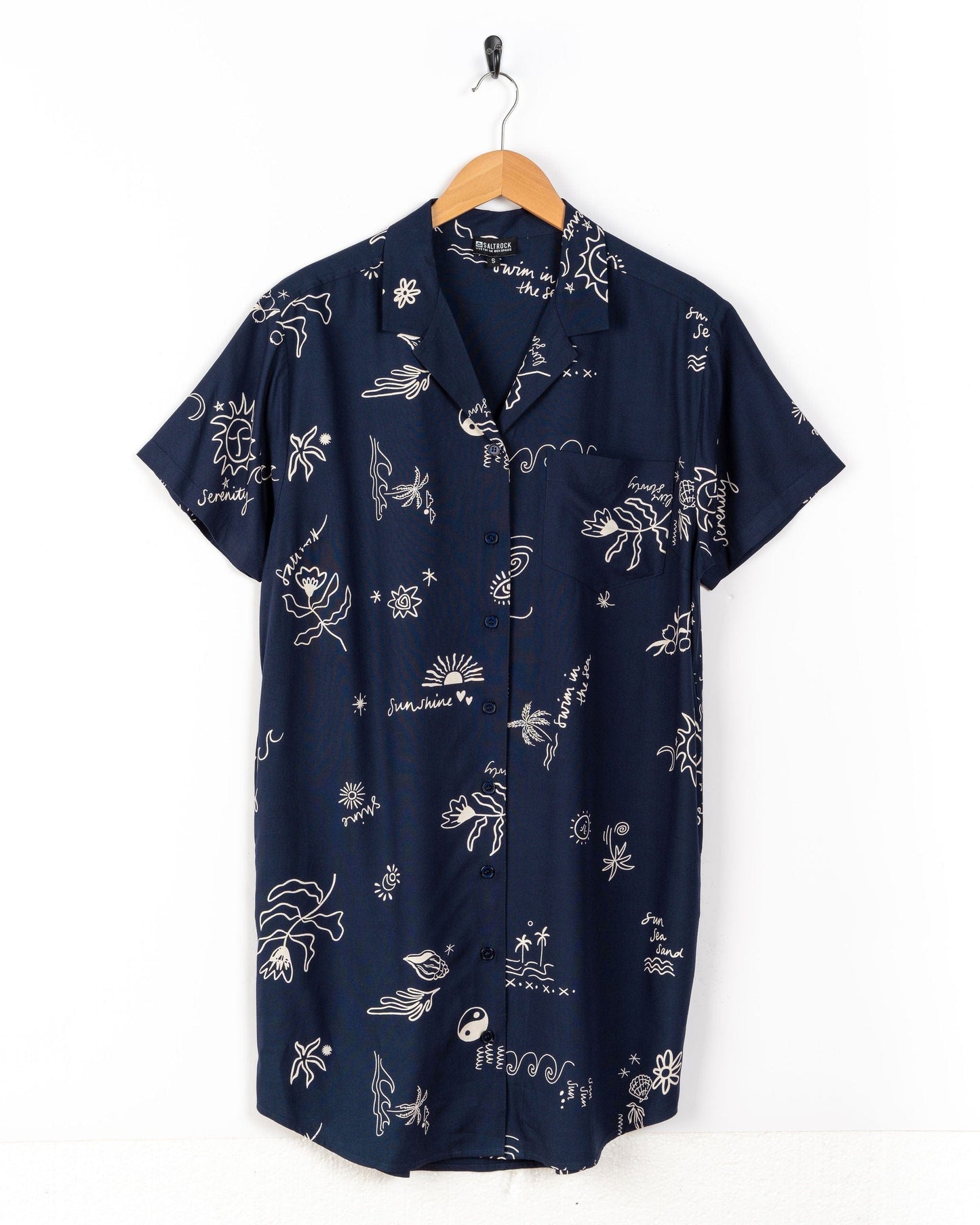 Serenity - Womens Shirt Dress - Blue