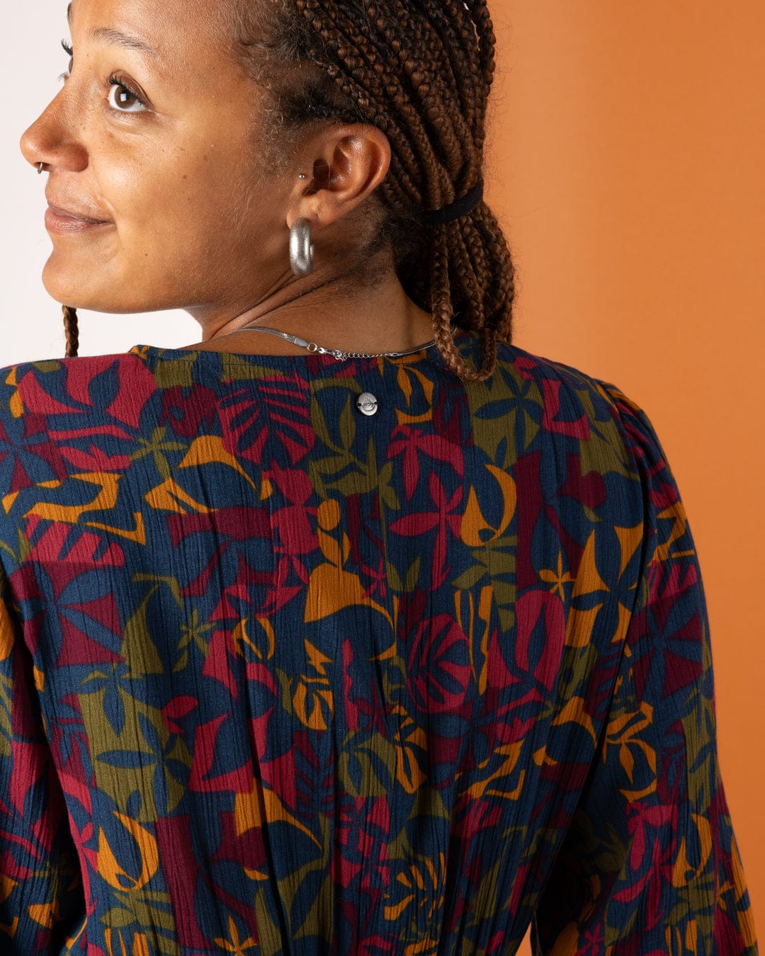 Nova Balance - Womens Midi Dress - Blue/Burgundy