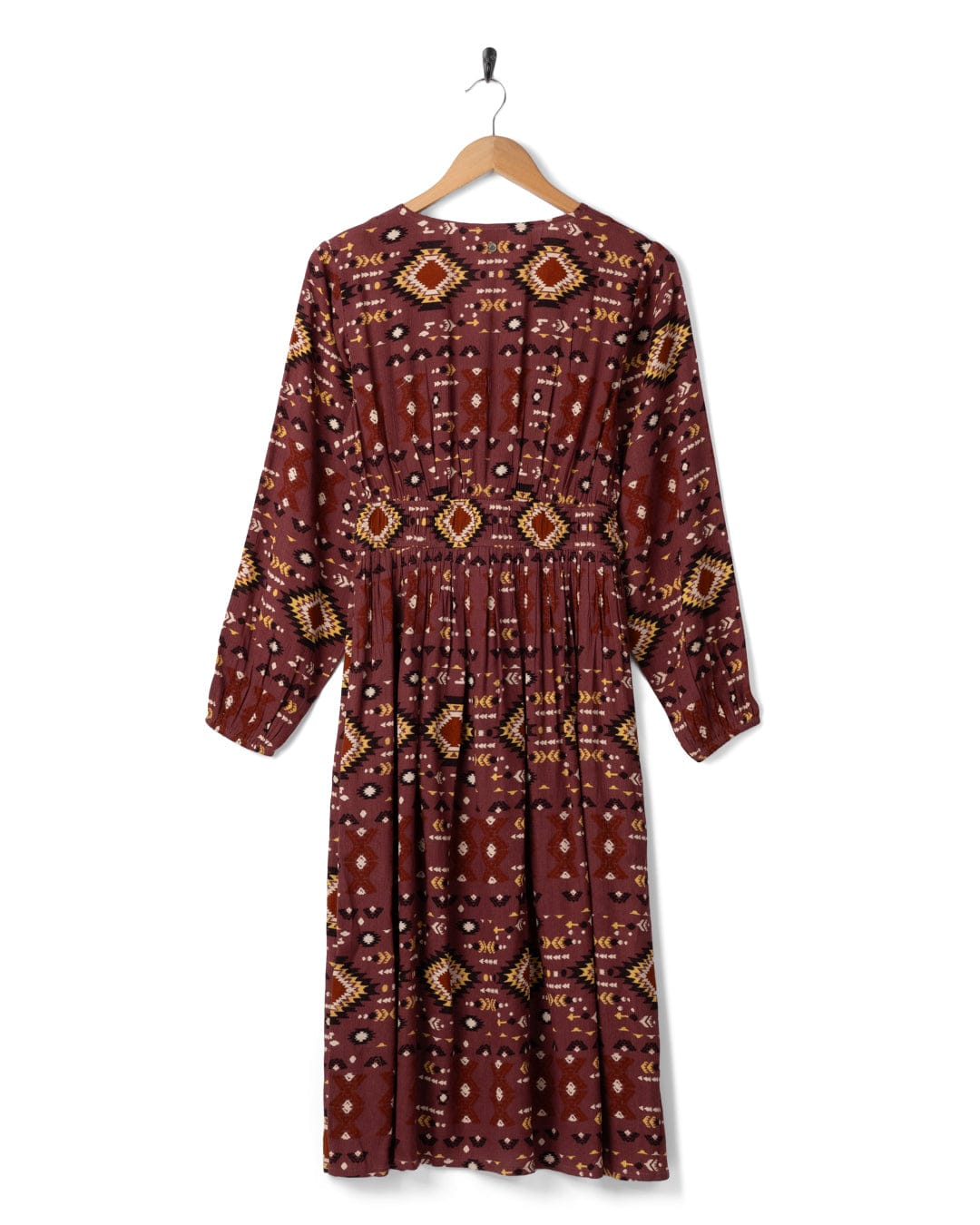 Sabina Womens Midi Dress in Dark Pink
