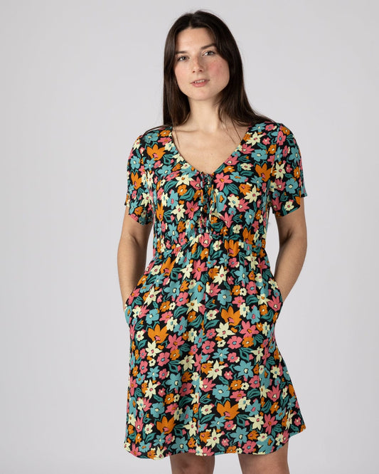 Holidaze Womens Mini Dress in Multi