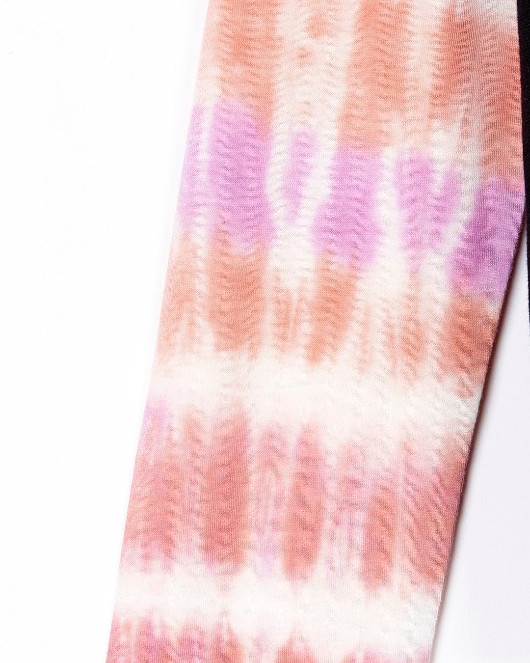 A pair of pink and white Elektra Tex - Kids Tie Dye Long Sleeve T-Shirt - Black leggings by Saltrock.