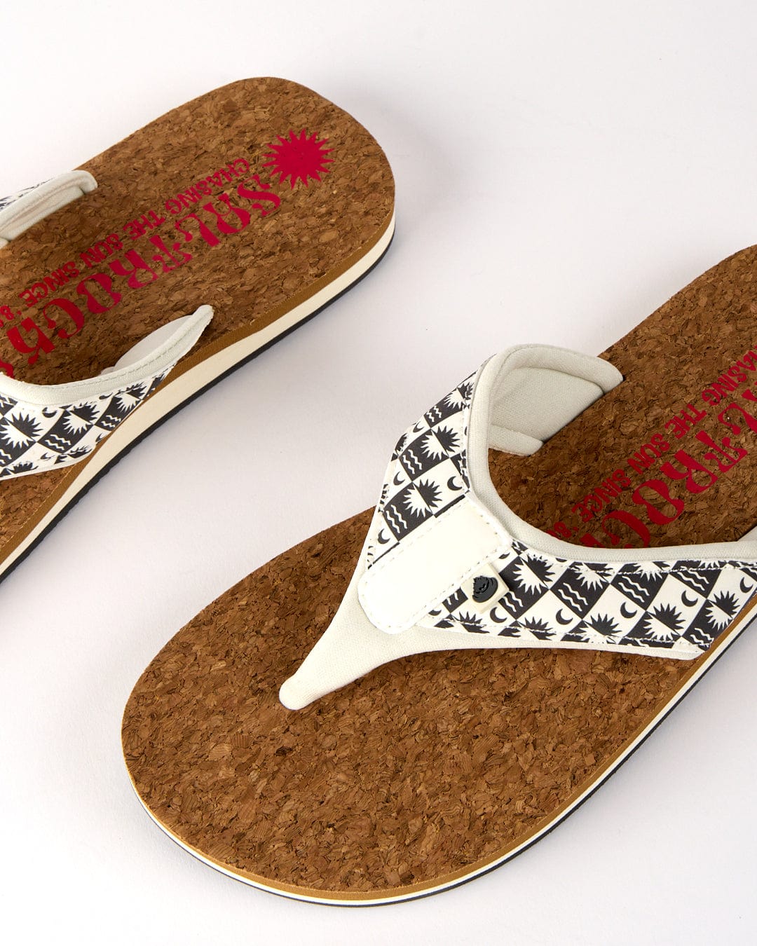 Equinox - Womens Cork Flip Flops - Grey/White