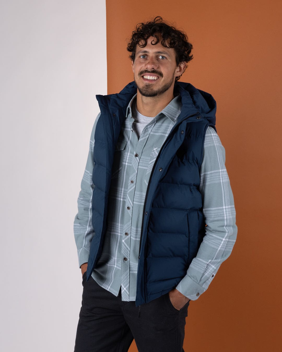 Xavier - Mens Water Resistant Padded Gilet - Blue