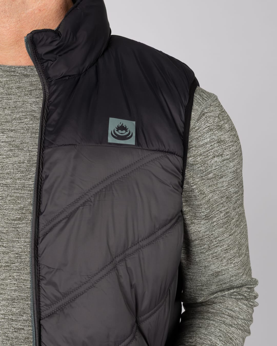 Racer Mens Water Resistant Gilet in Grey