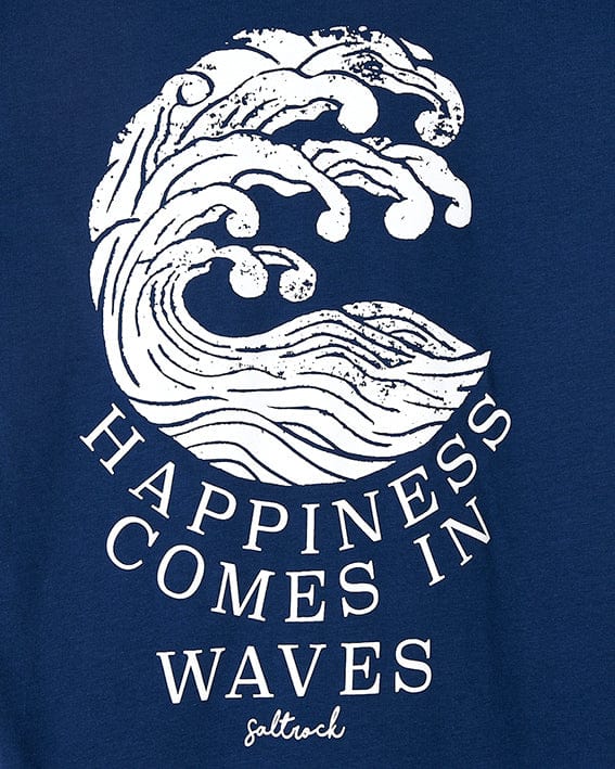 Saltrock Happiness Velator - Womens T-Shirt - Navy comes in waves.