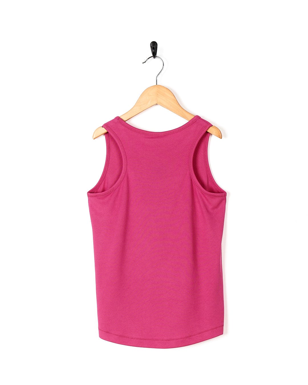 A Saltrock Hardskate - Kids Vest - Dark Pink hanging on a hanger.