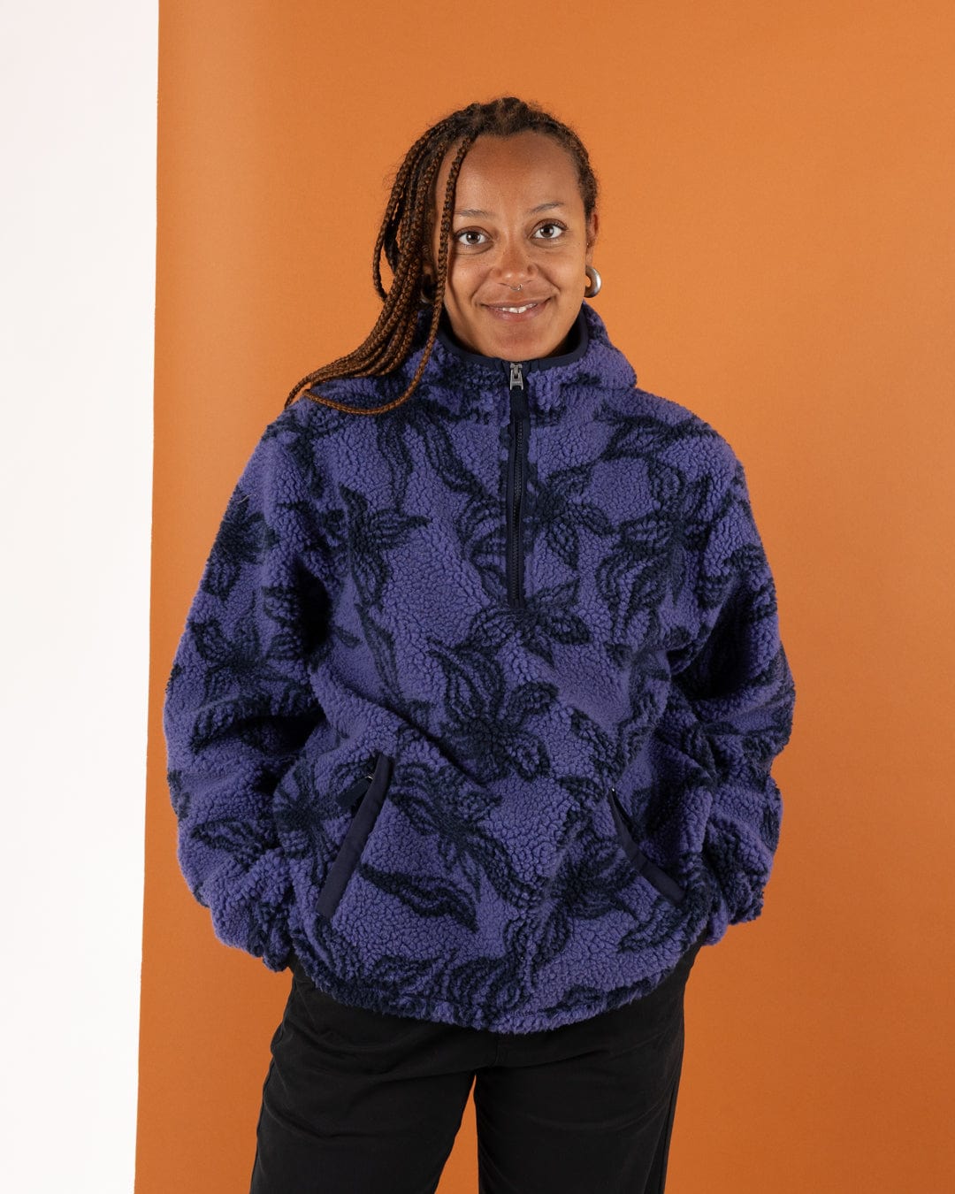 Saltrock Patterned Womens Fleece Saltrock Womens Zella Floral Half