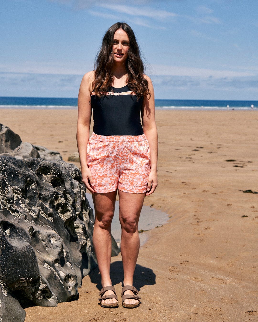 Hibiscus - Womens Shorts - Orange