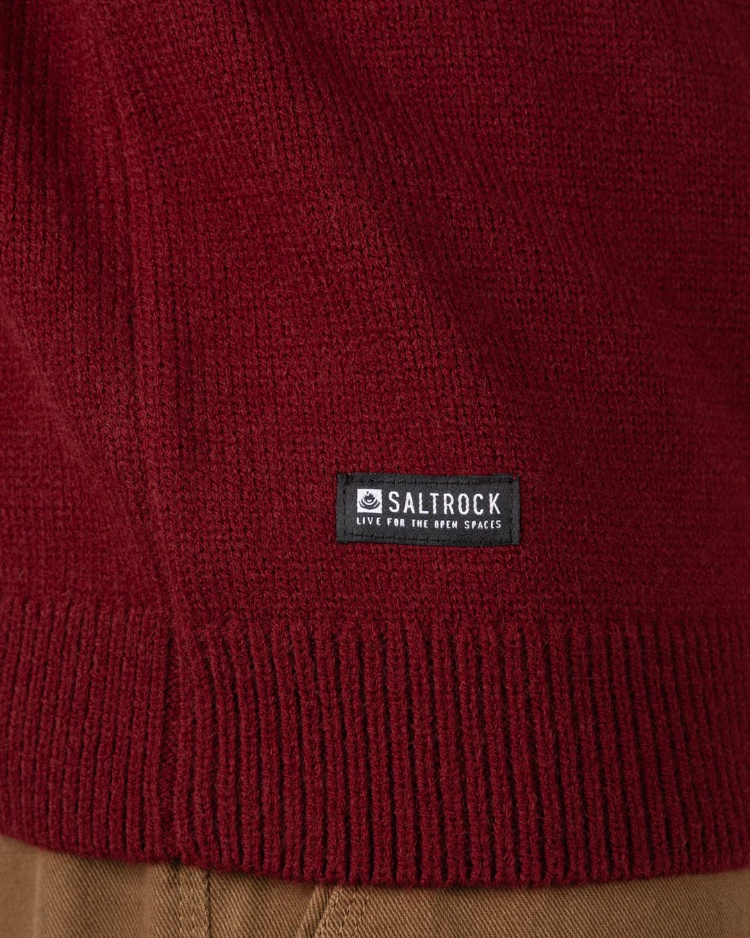 Lukas 2 Mens Knitted Hoodie in Red