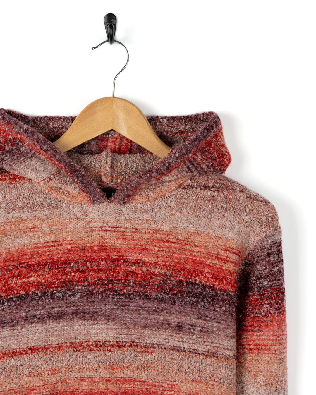 Space Dye Erin - Womens Hooded Jumper - Red