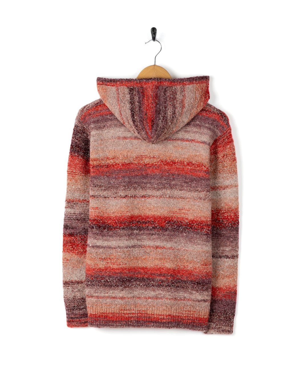 Space Dye Erin - Womens Hooded Jumper - Red