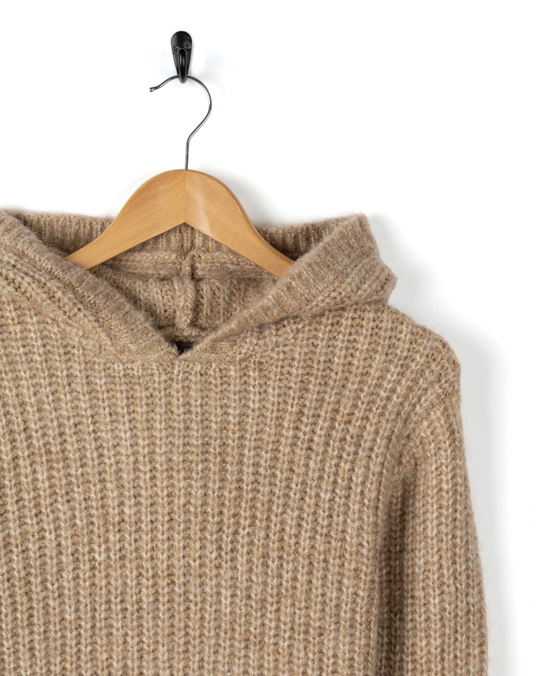 Maksi - Womens Hooded Jumper - Light Brown