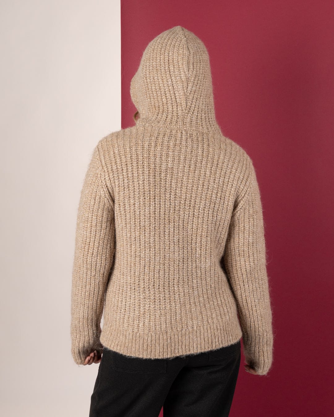 Maksi - Womens Hooded Jumper - Light Brown