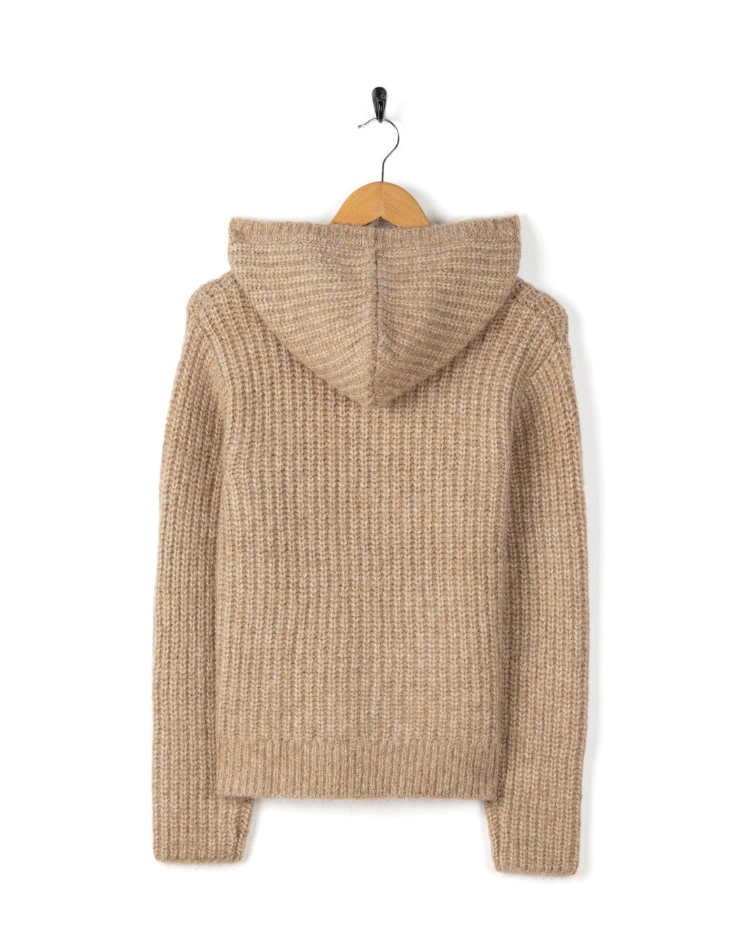 Maksi - Womens Hooded Jumper - Light Brown