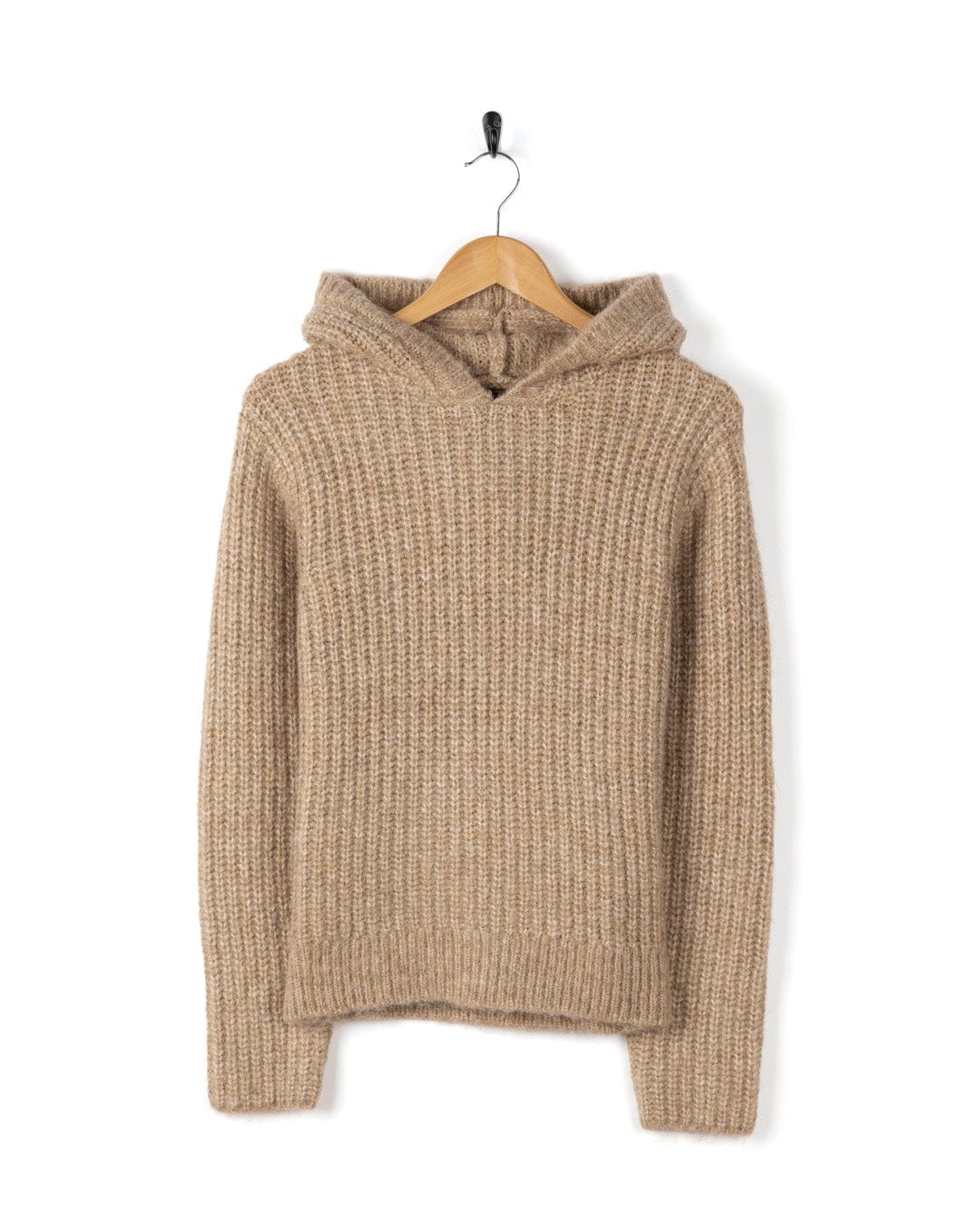 Maksi - Womens Hooded Jumper - Light Brown