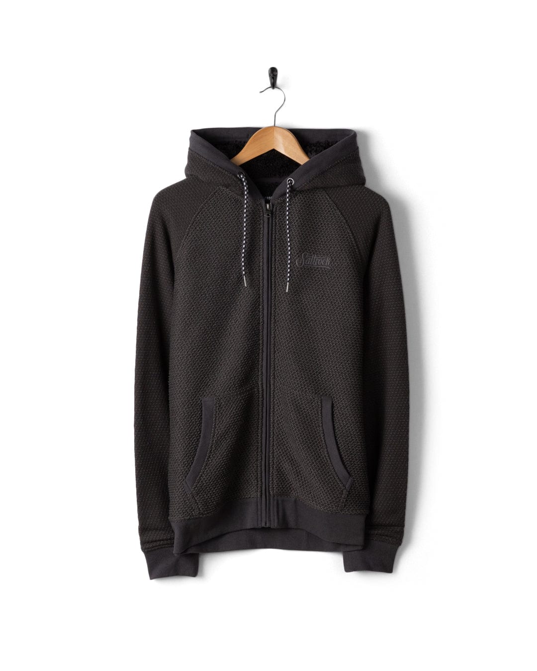 Hall Embro - Mens Borg Lined Hoodie - Dark Grey