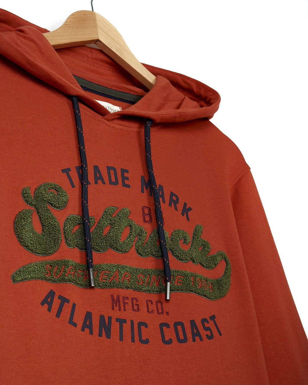 Saltrock Home Run Chenille - Mens Pop Hoodie - Red.