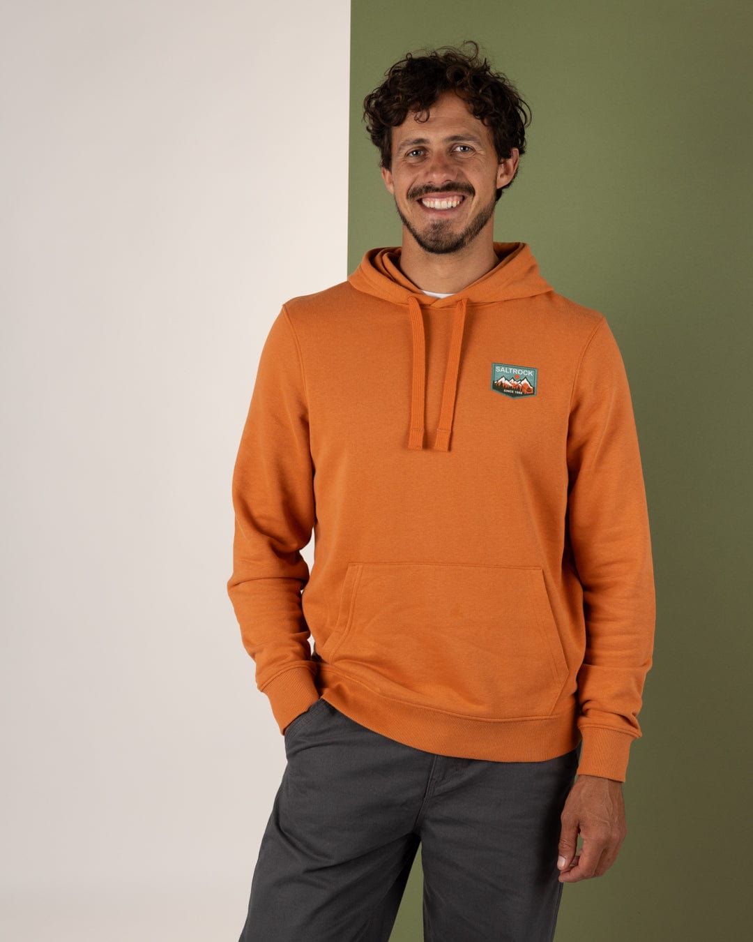 Uplands - Mens Pop Hoodie - Orange