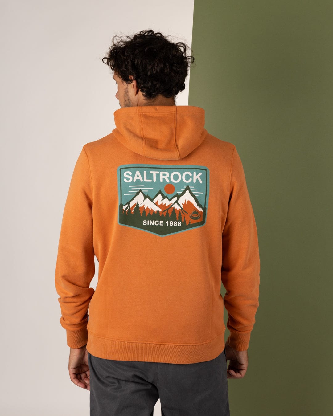 Uplands - Mens Pop Hoodie - Orange