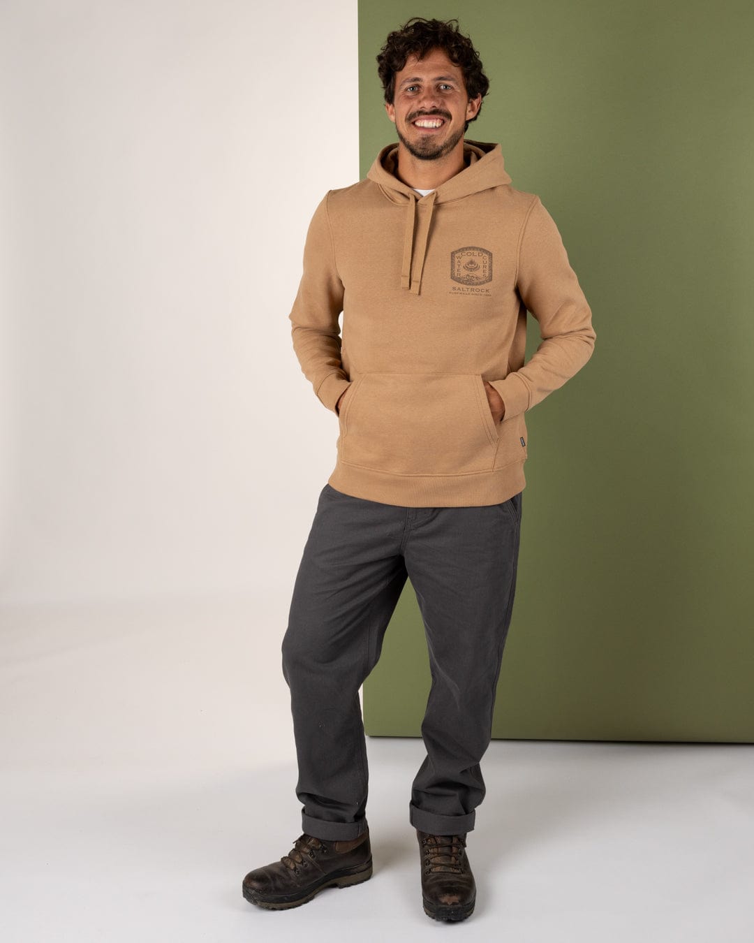 Cold Water Cures - Mens Pop Hoodie - Brown