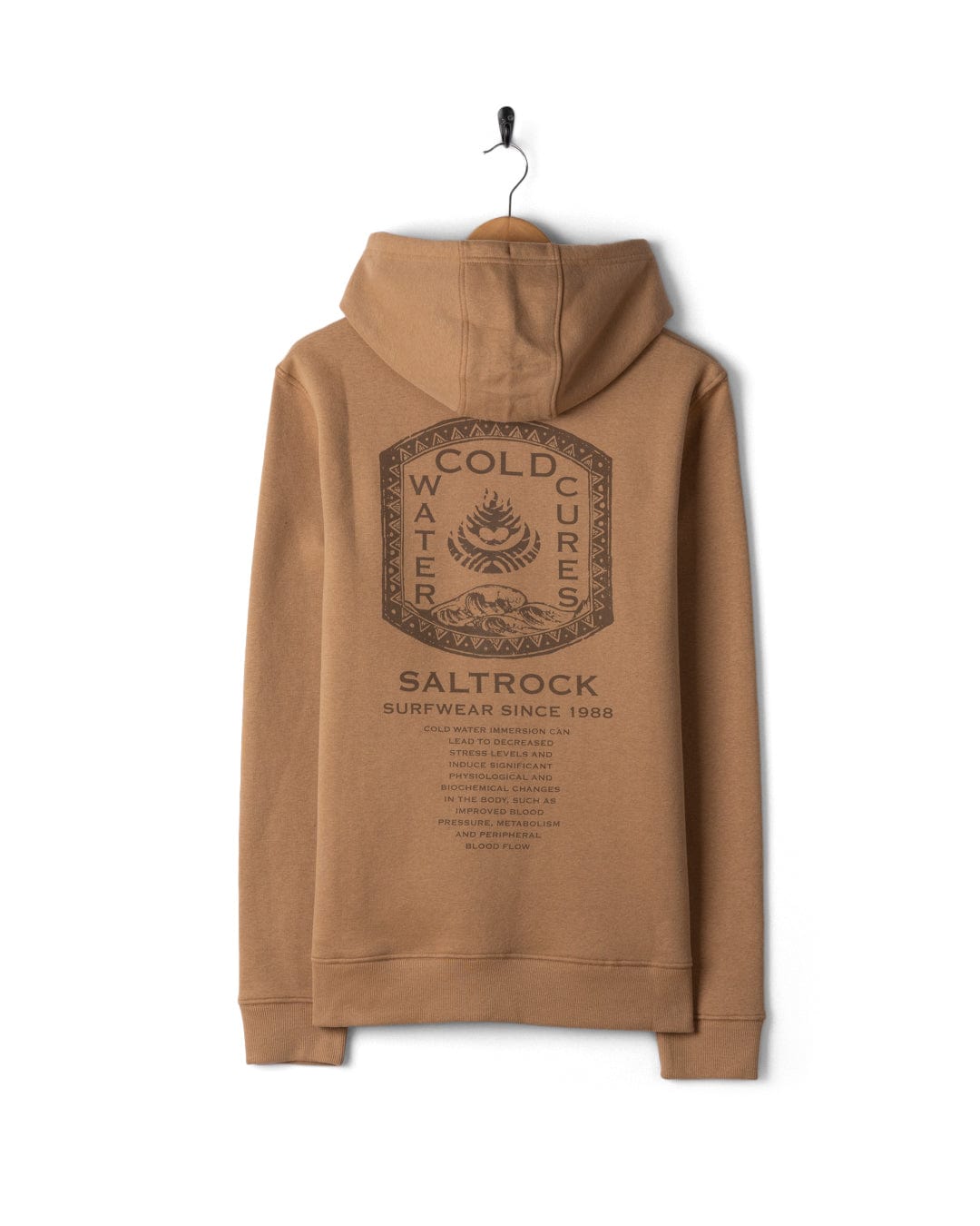 Cold Water Cures - Mens Pop Hoodie - Brown