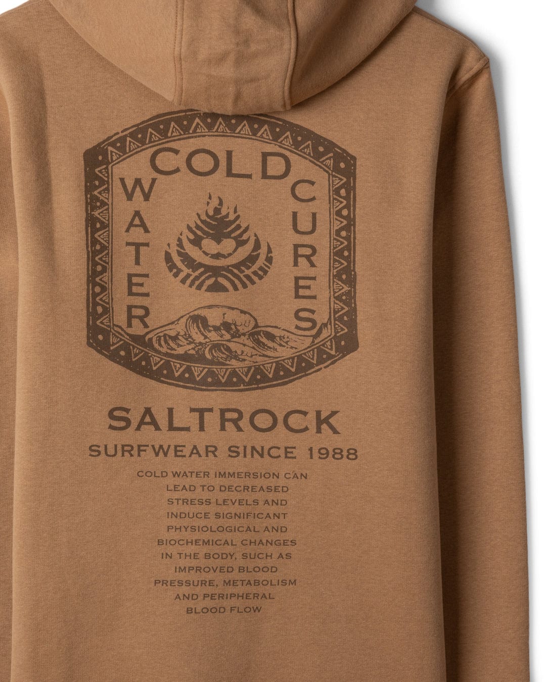 Cold Water Cures - Mens Pop Hoodie - Brown
