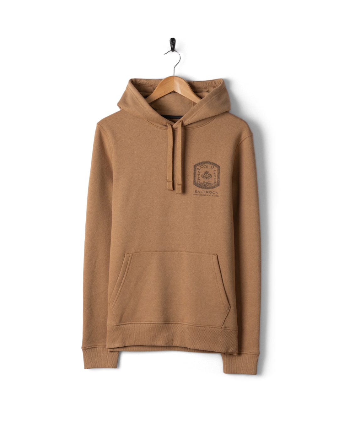 Cold Water Cures - Mens Pop Hoodie - Brown