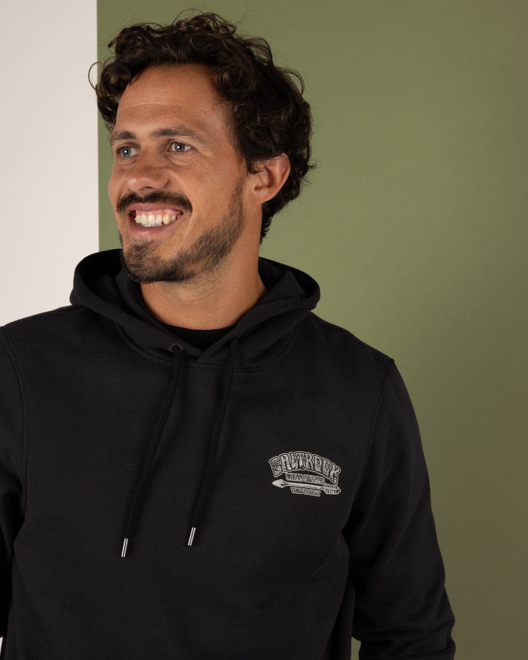 Split - Mens Pop Hoodie - Black
