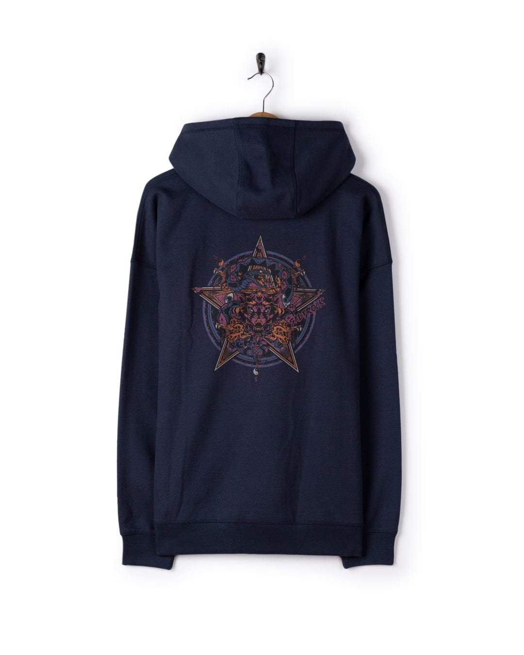 Wolfscale II - Mens Oversized Pop Hoodie - Blue