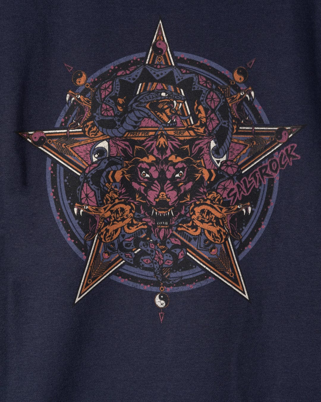 Wolfscale II - Mens Oversized Pop Hoodie - Blue